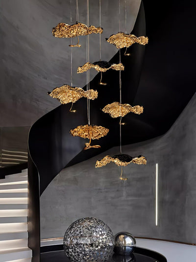 Aureate Cloud Brass Cluster Chandelier