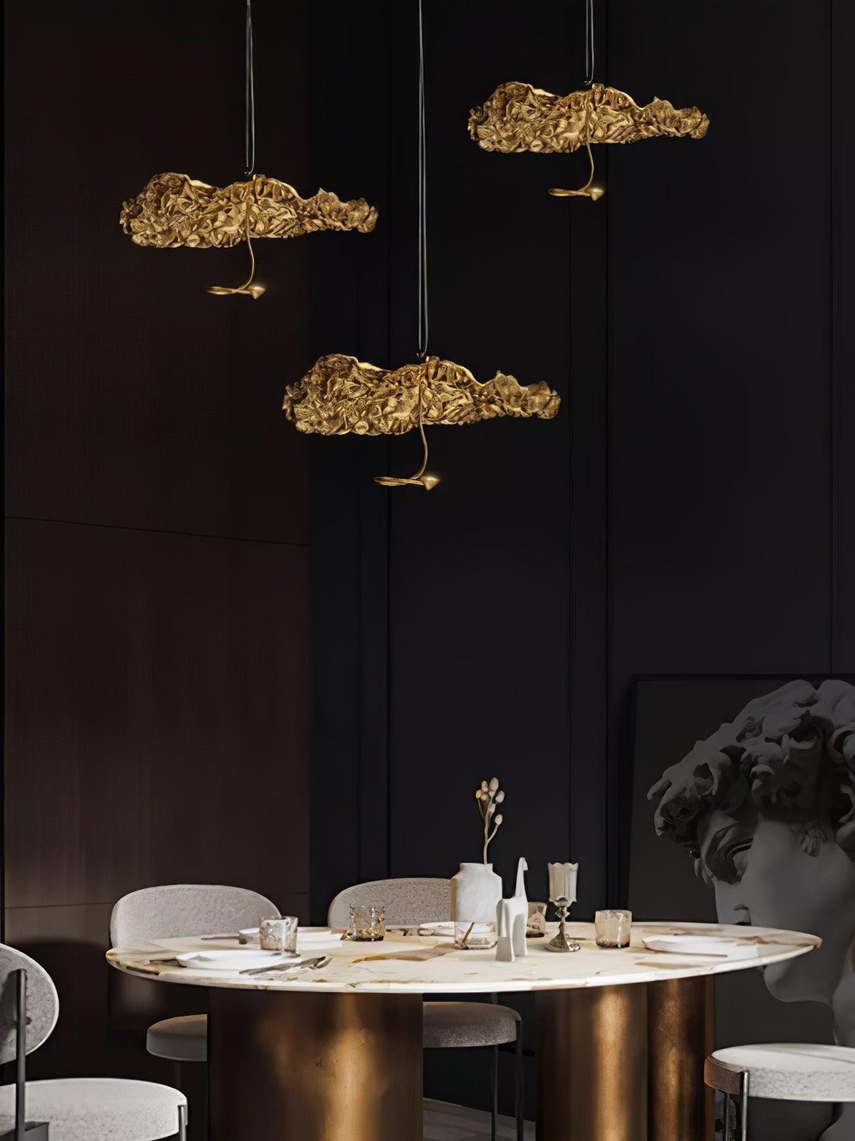 Aureate Cloud Brass Cluster Chandelier