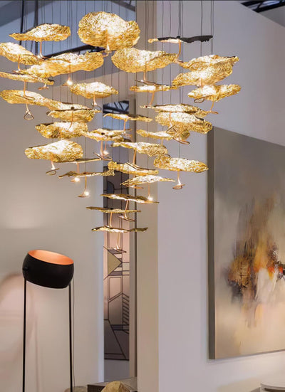 Aureate Cloud Brass Cluster Chandelier