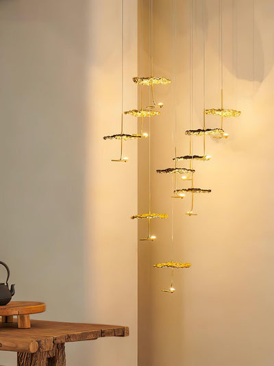Aureate Cloud Brass Cluster Chandelier