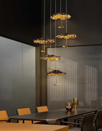 Aureate Cloud Brass Cluster Chandelier