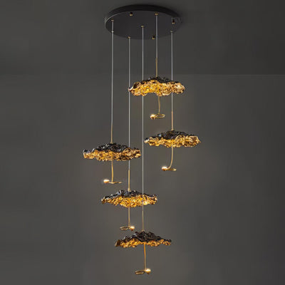 Aureate Cloud Brass Cluster Chandelier