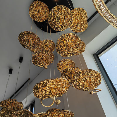 Aureate Cloud Brass Cluster Chandelier