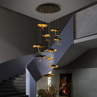 Aureate Cloud Brass Cluster Chandelier