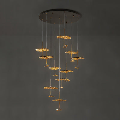 Aureate Cloud Brass Cluster Chandelier