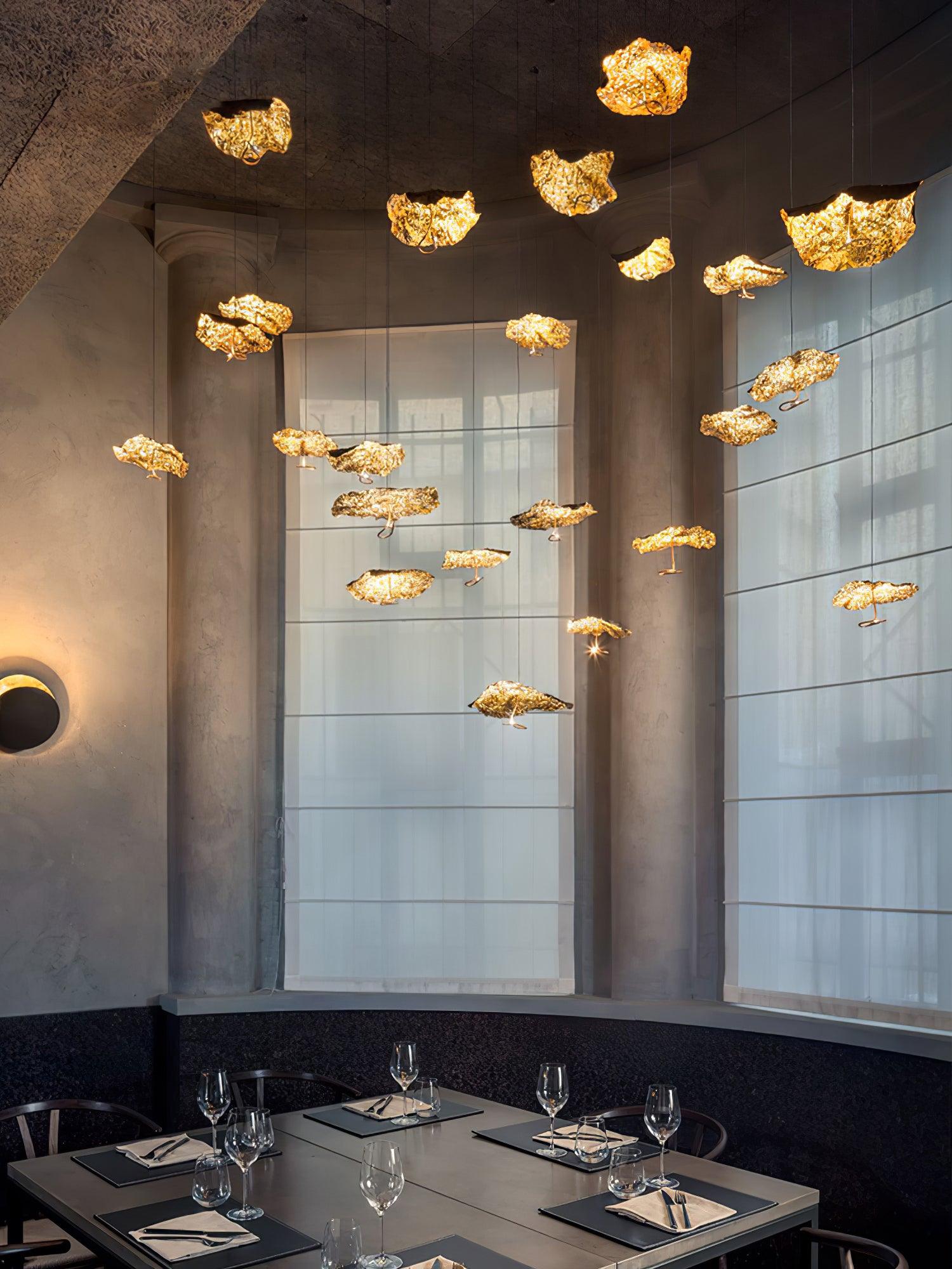Aureate Cloud Brass Cluster Chandelier