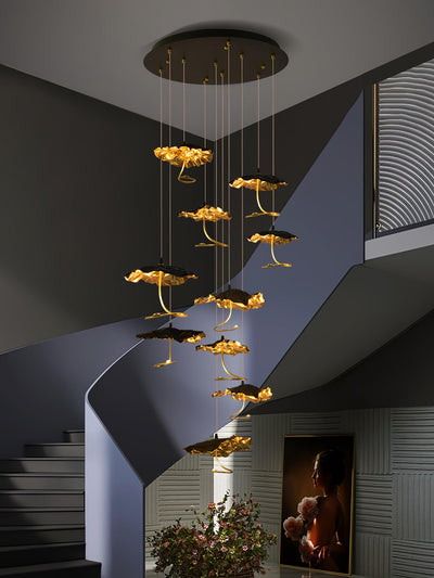 Aureate Cloud Brass Cluster Chandelier