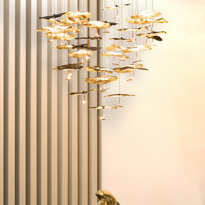 Aureate Cloud Brass Cluster Chandelier