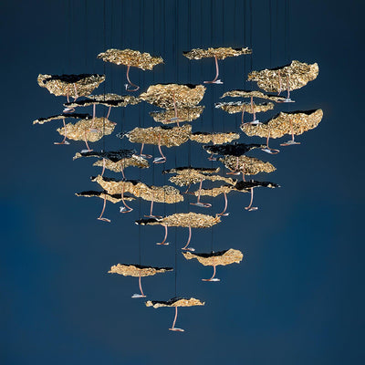 Aureate Cloud Brass Cluster Chandelier