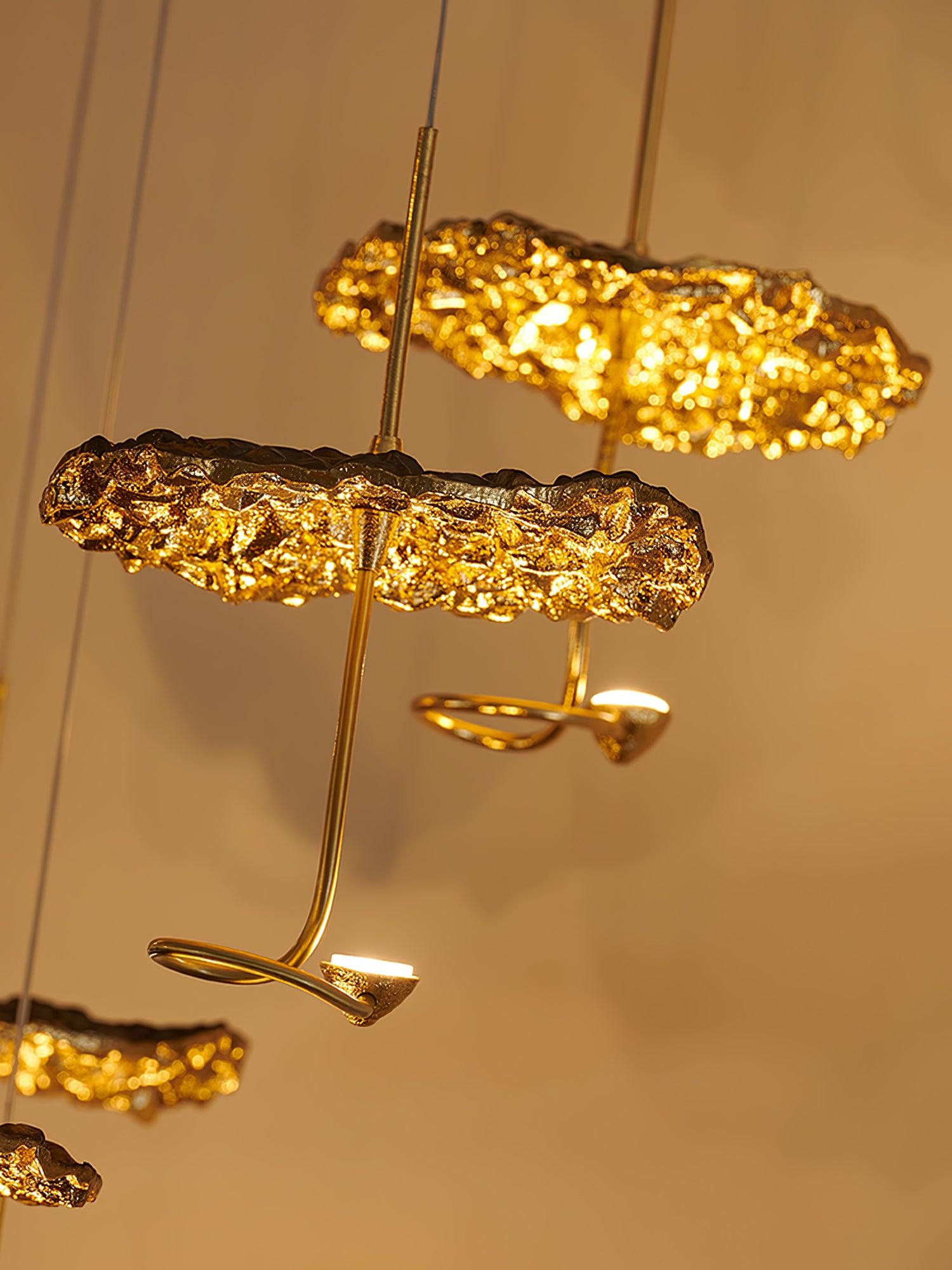 Aureate Cloud Brass Cluster Chandelier