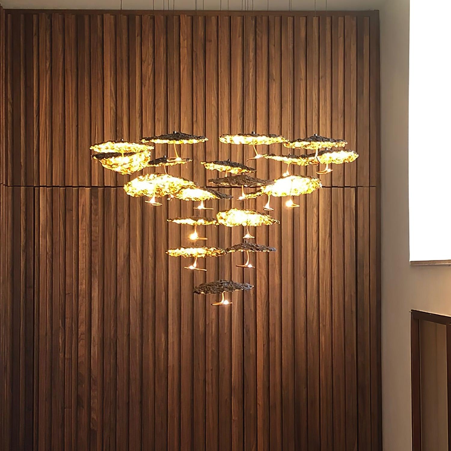 Aureate Cloud Brass Cluster Chandelier