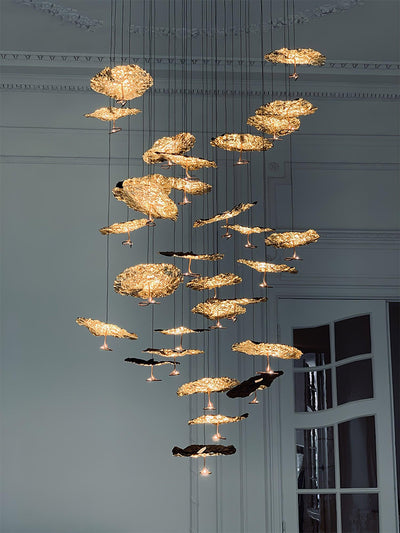 Aureate Cloud Brass Cluster Chandelier
