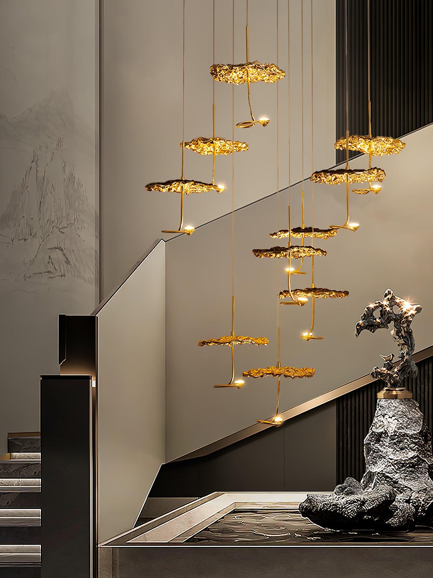 Aureate Cloud Brass Cluster Chandelier