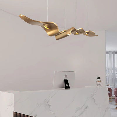 Raelis Gold Ribbon Chandelier