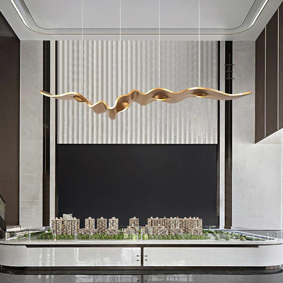 Raelis Gold Ribbon Chandelier