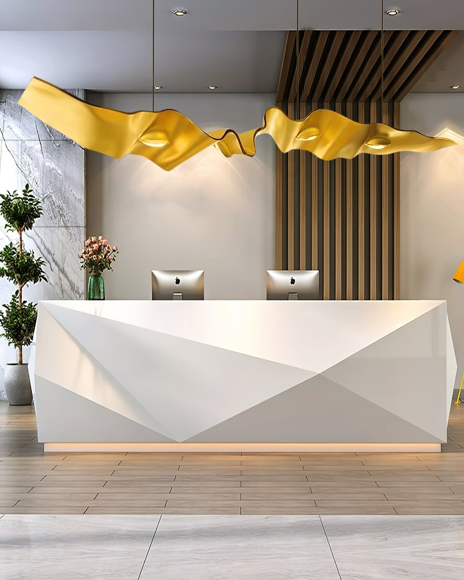 Raelis Gold Ribbon Chandelier