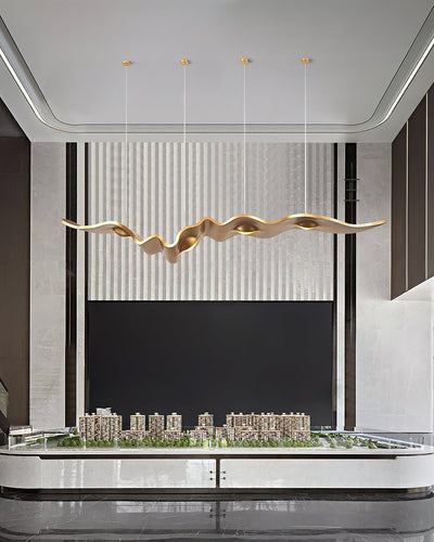 Raelis Gold Ribbon Chandelier