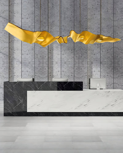 Raelis Gold Ribbon Chandelier