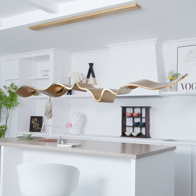 Raelis Gold Ribbon Chandelier
