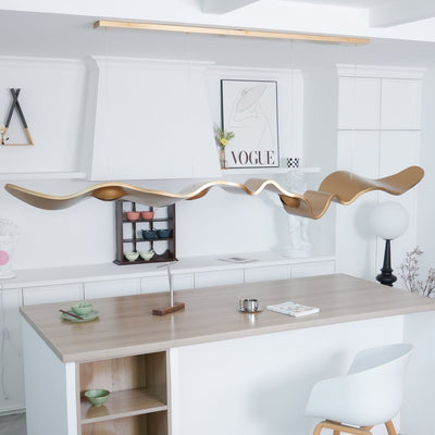 Raelis Gold Ribbon Chandelier