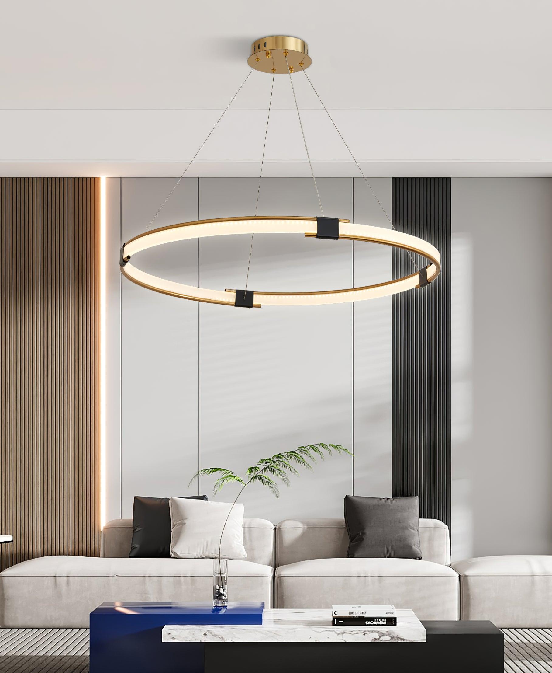 Lavi Chandelier Gold Ring LED Halo Modern