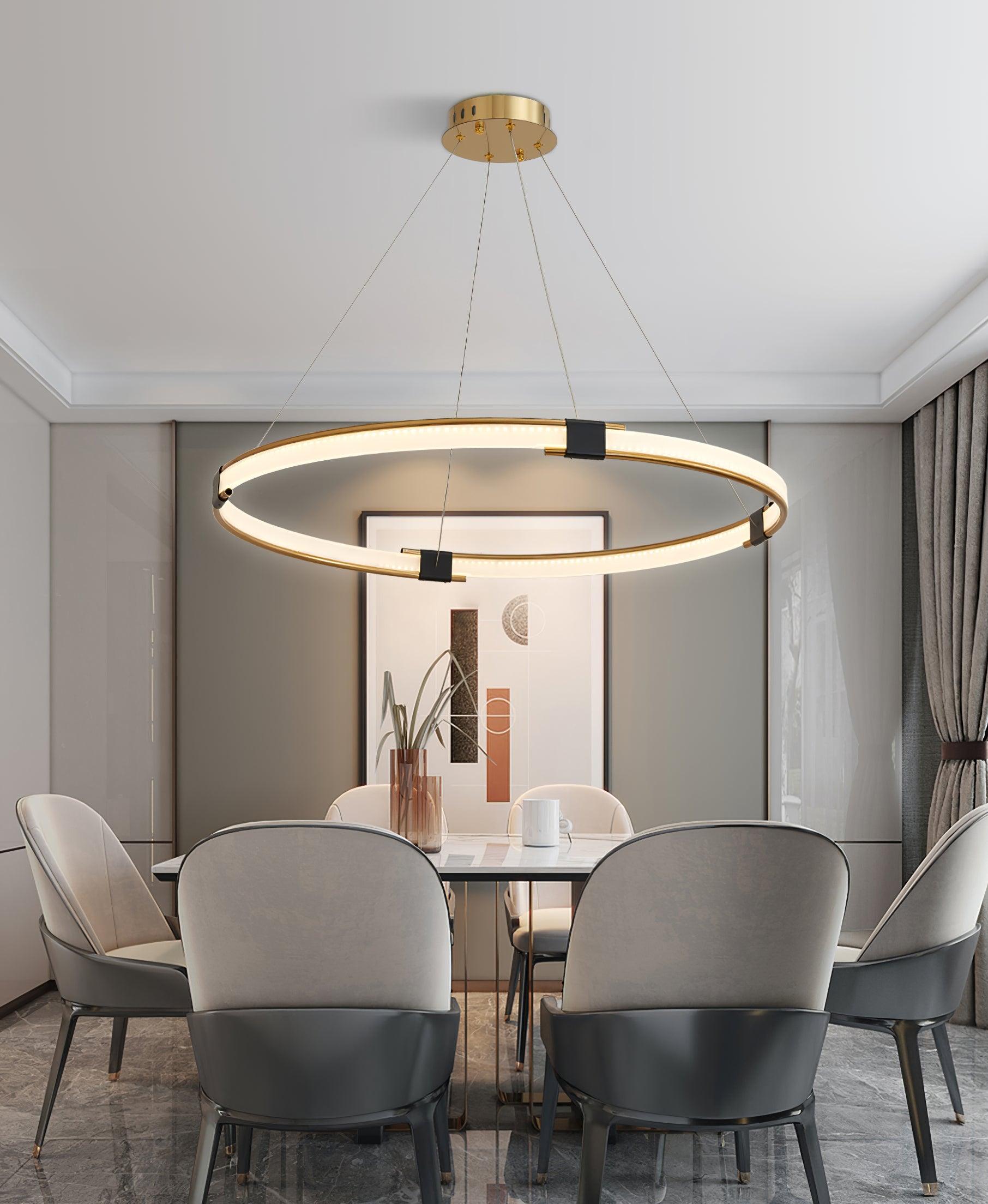 Lavi Chandelier Gold Ring LED Halo Modern