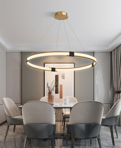 Lavi Chandelier Gold Ring LED Halo Modern