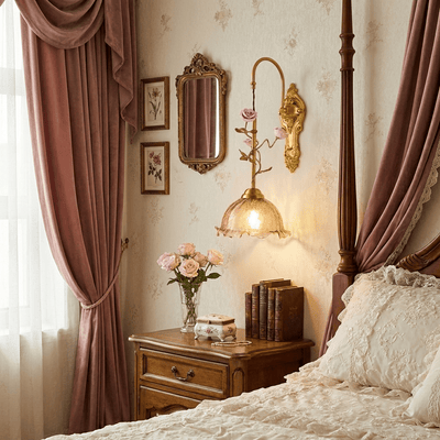 Clarisse Gold Rose Wall Sconce