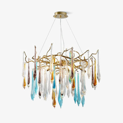 Krashen Chandelier Teardrop Glass Luxe