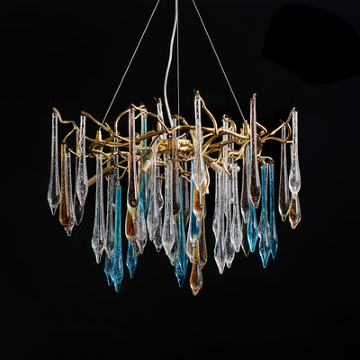 Krashen Chandelier Teardrop Glass Luxe