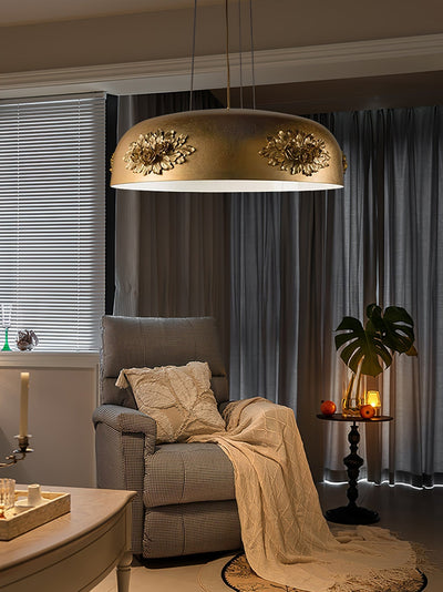 Zesolila Traditional Art Gold Pendant Light