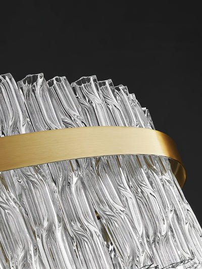 Solivian Chandelier Gold Clear Rod Elegant