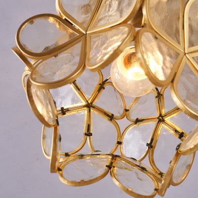 Ullaeiel Postmodern Luxury Bloom Golden Glass Ceiling Light - Neutral Decor