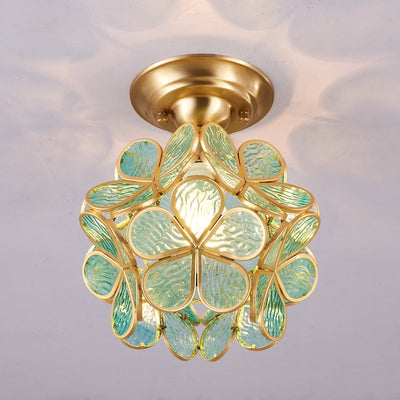 Ullaeiel Postmodern Luxury Bloom Golden Glass Ceiling Light - Neutral Decor