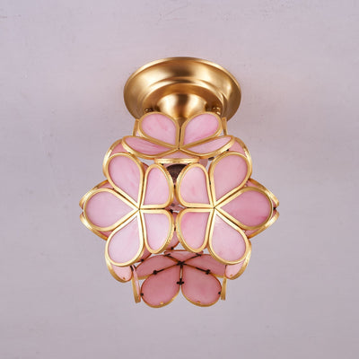 Ullaeiel Postmodern Luxury Bloom Golden Glass Ceiling Light - Neutral Decor