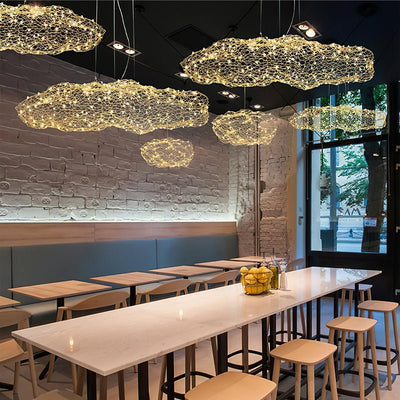 Rivelaine Golden Cloud Weave Pendant Light