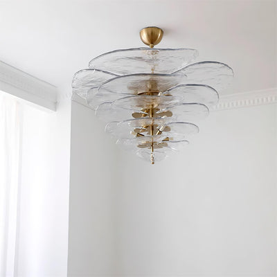 Crivs Chandelier Gold Murano Glass Petal Luxury