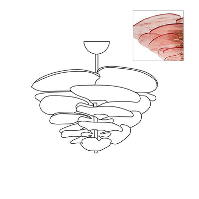 Crivs Chandelier Gold Murano Glass Petal Luxury