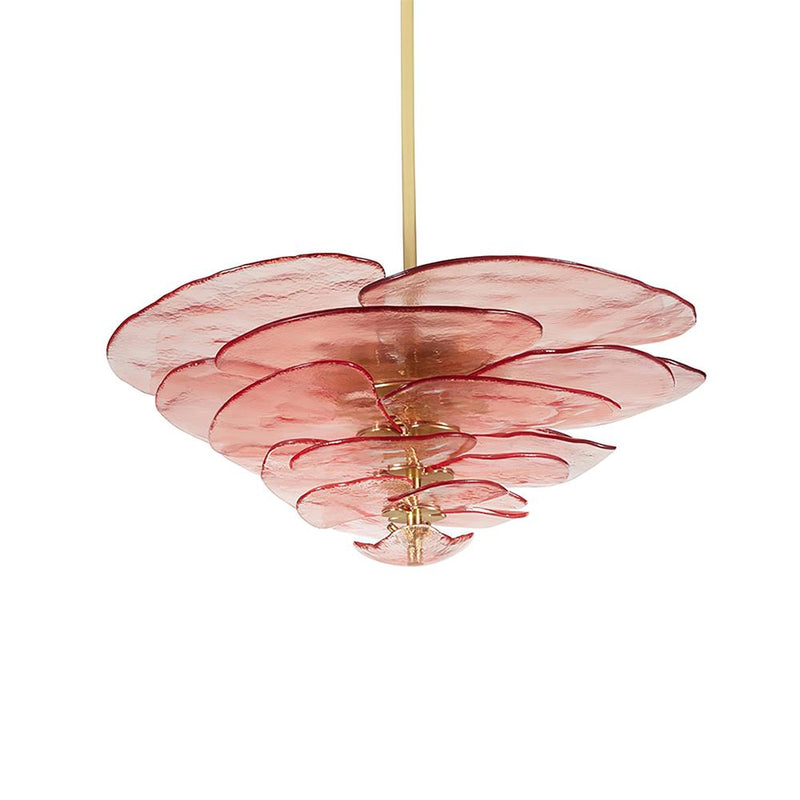 Crivs Chandelier Gold Murano Glass Petal Luxury