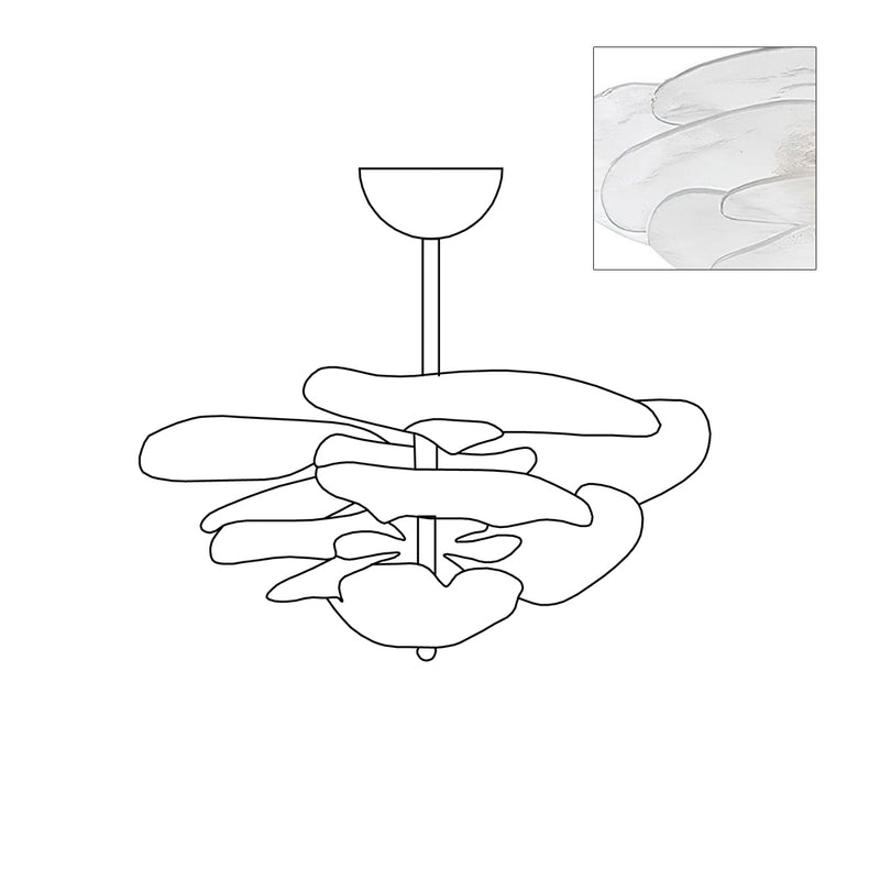 Crivs Chandelier Gold Murano Glass Petal Luxury