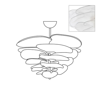 Crivs Chandelier Gold Murano Glass Petal Luxury