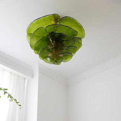 Crivs Chandelier Gold Murano Glass Petal Luxury