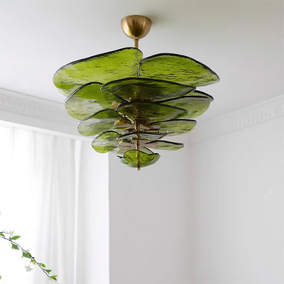 Crivs Chandelier Gold Murano Glass Petal Luxury