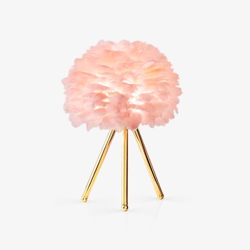 Nilo Feather Feminine Table Lamp - Neutral Decor