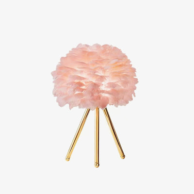 Nilo Feather Feminine Table Lamp - Neutral Decor