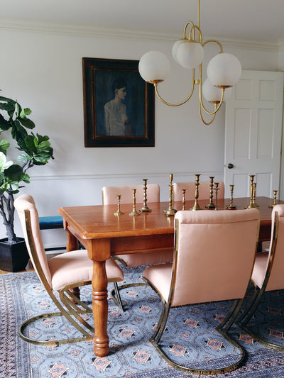 Auruaria Chandelier Brass Globe Cluster Curved Arm
