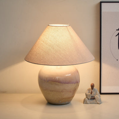 Gradient Hued Ceramic Jar Table Lamp
