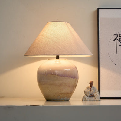 Gradient Hued Ceramic Jar Table Lamp
