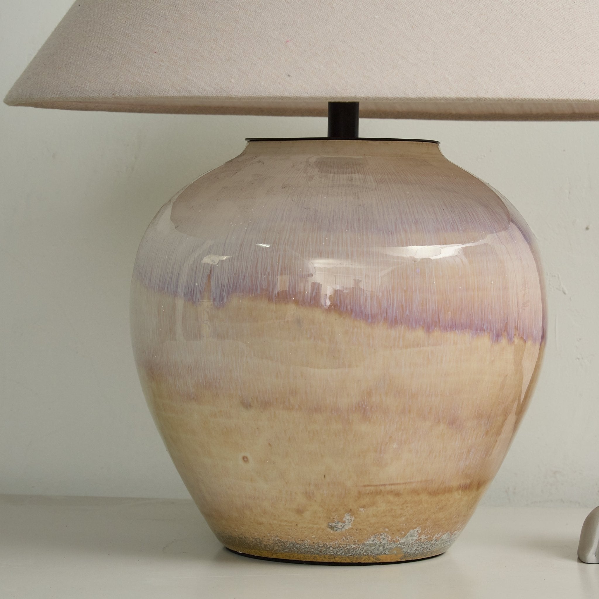 Gradient Hued Ceramic Jar Table Lamp