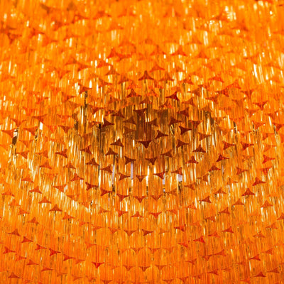 Maren Chandelier Amber Drum Glass